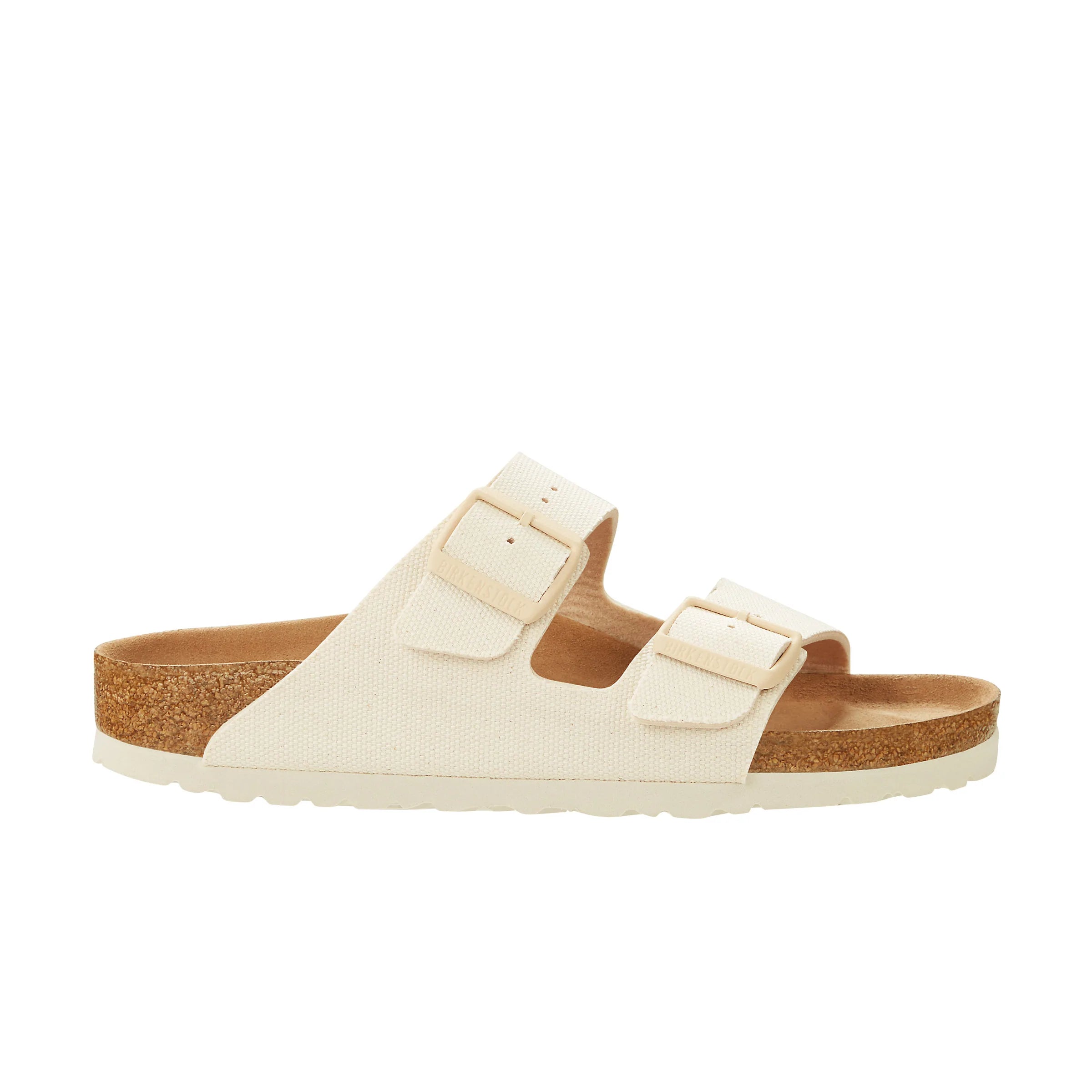 Birkenstock - Arizona Vegan Canvas - Egg Shell (Regular) 1022291 ...